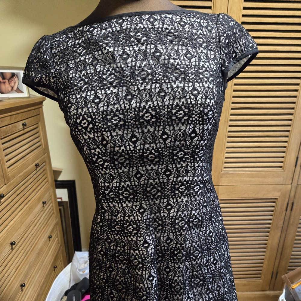 Black lace mini